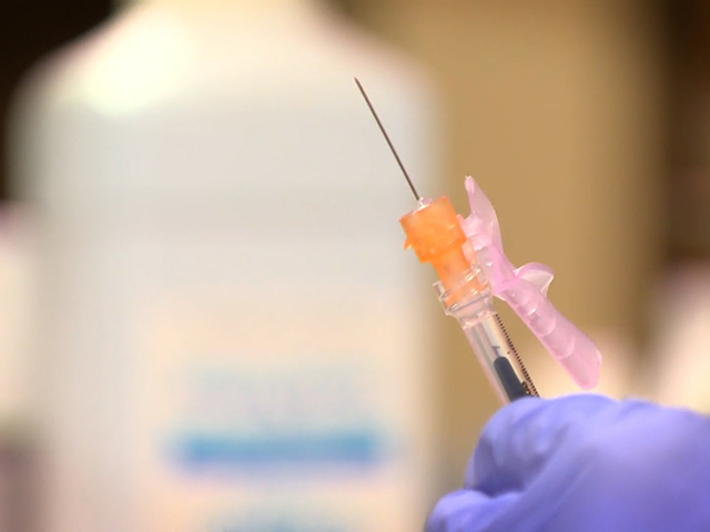 Vaccine injection needle.